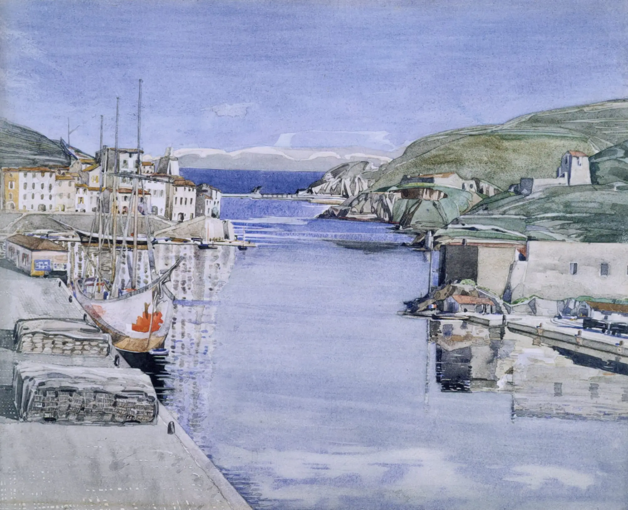 A Southern Port, 2023, Watercolour on paper